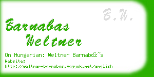 barnabas weltner business card